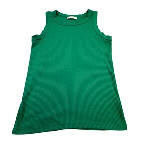 Zenana Shirt Women's Large St. Patrick's Day Green Ribbed Tank Top Office Work